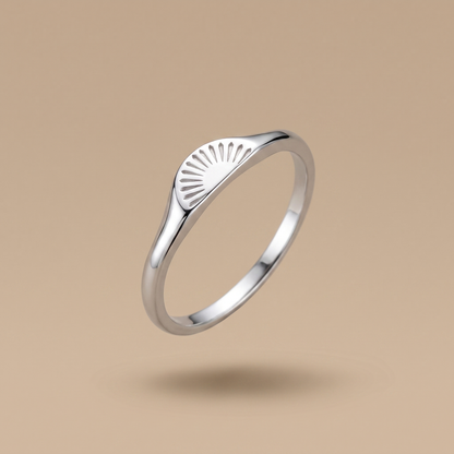 Asea Sunrise Stacking Ring — Silver Color