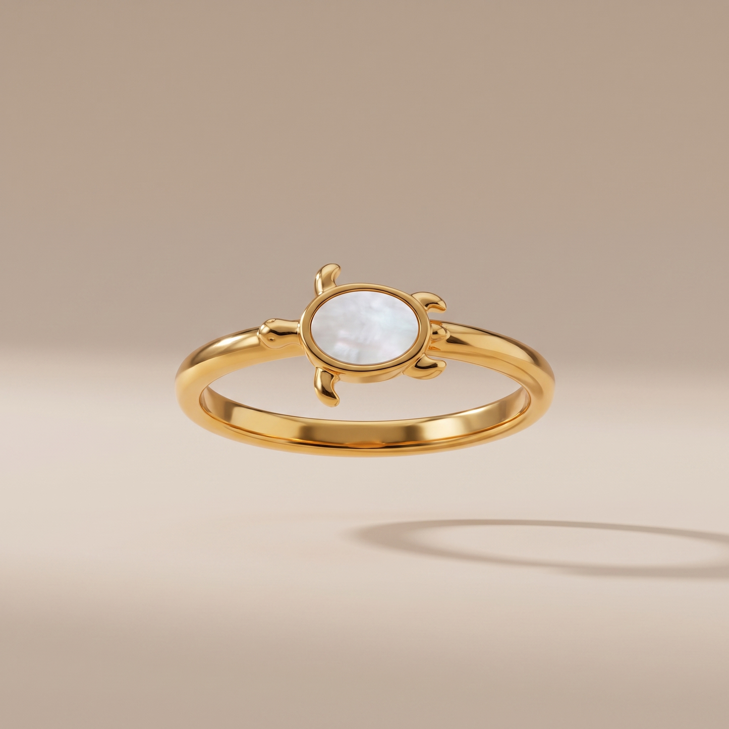 Asea Sea Turtle Pearl Ring — front view