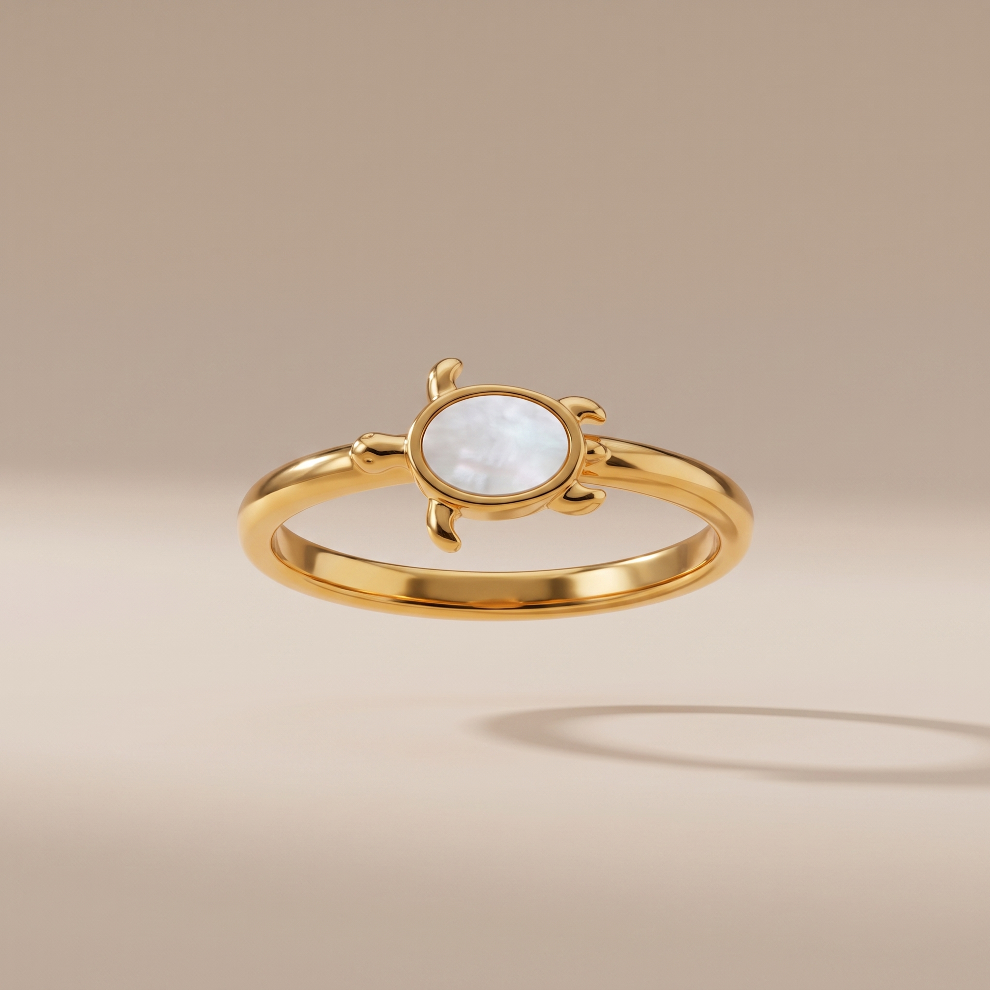 Asea Sea Turtle Pearl Ring — front view