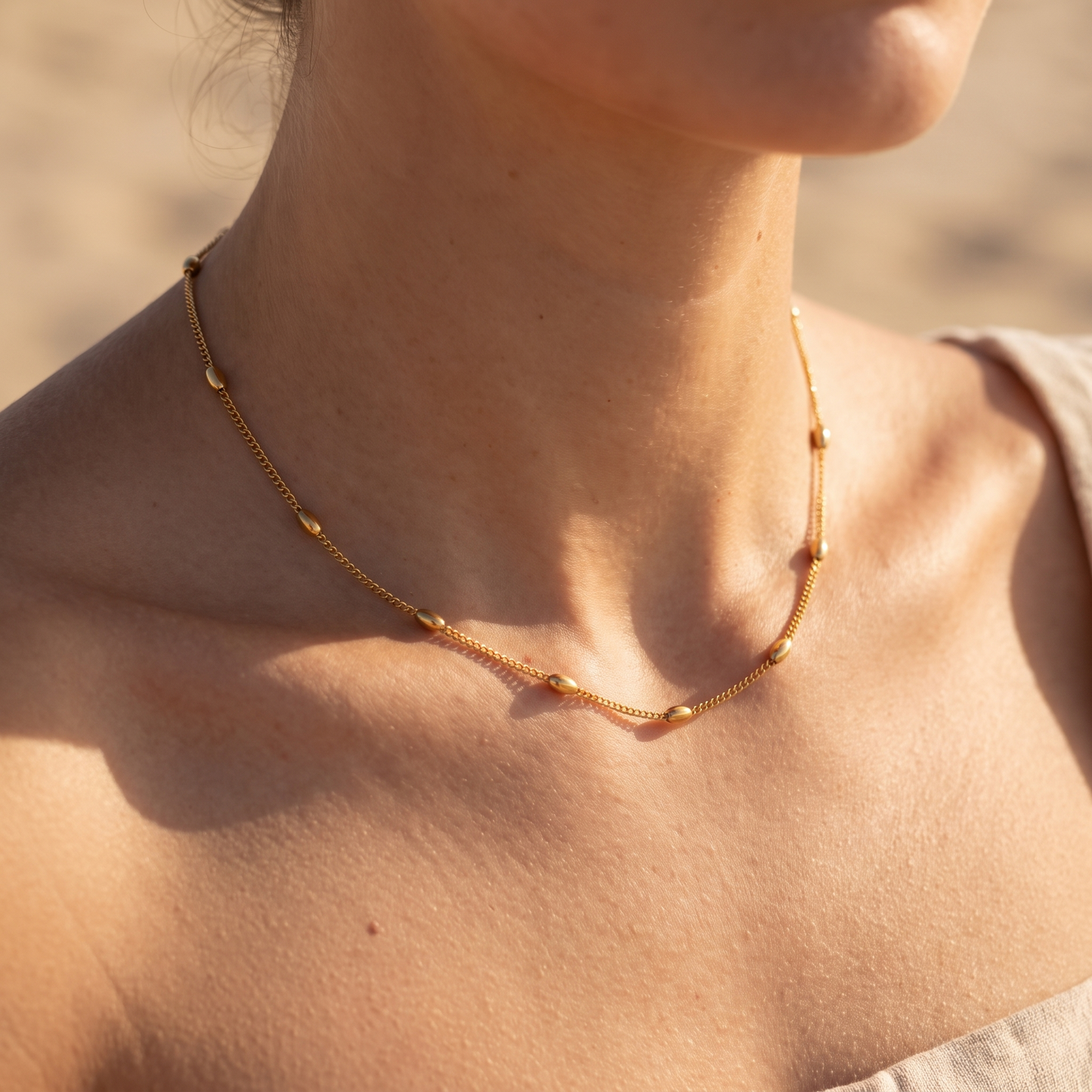 Asea Zephyr Beaded Choker — worn by model