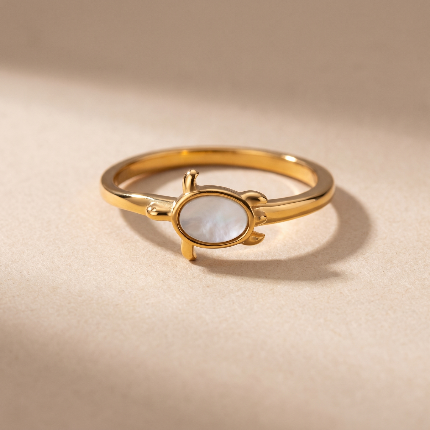 Asea Sea Turtle Pearl Ring — close-up detail
