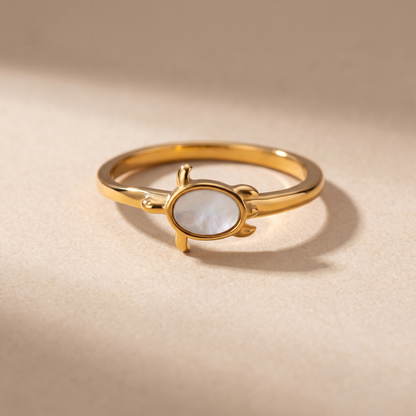 Asea Sea Turtle Pearl Ring — close-up detail