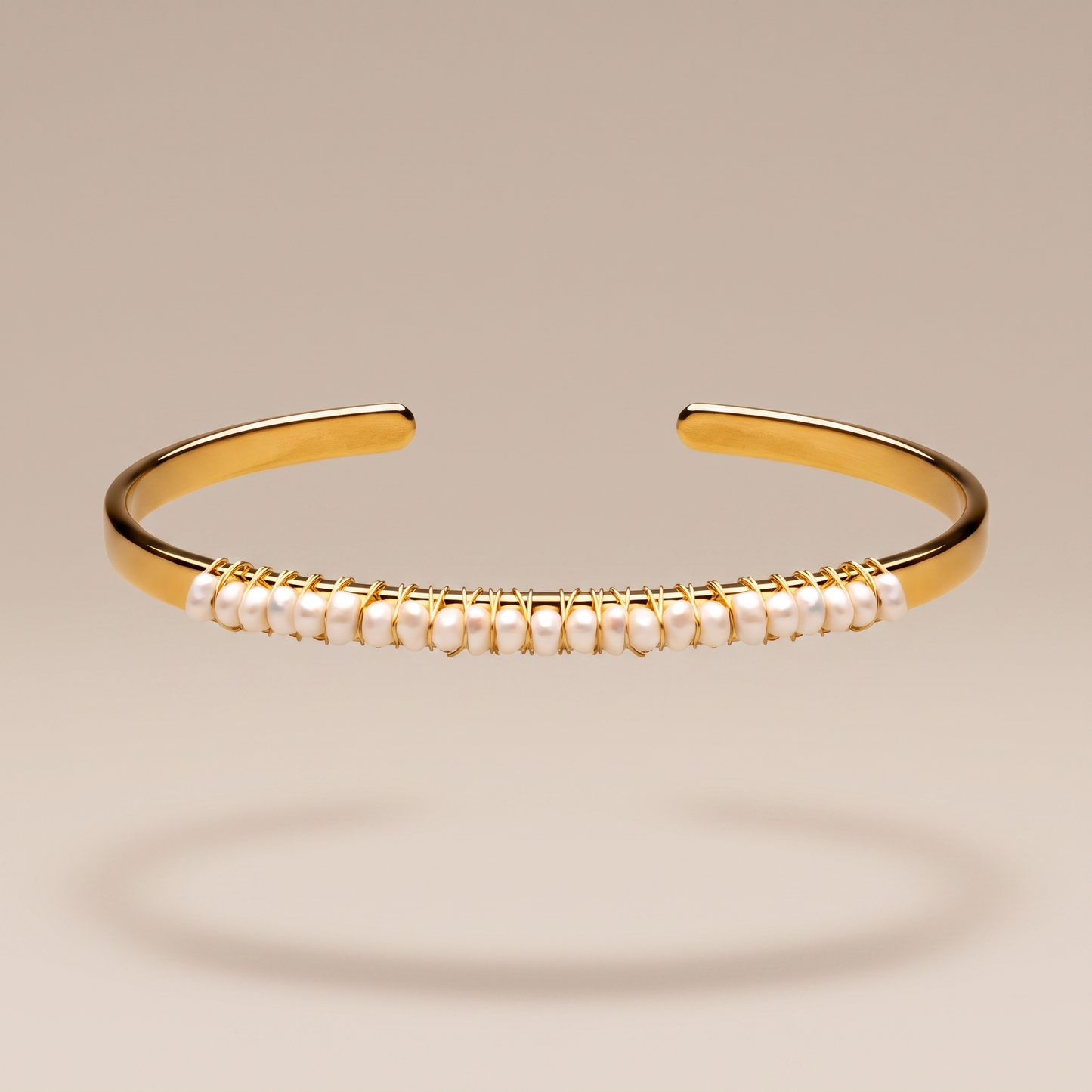 Asea Pearly Cuff Bracelet — front view
