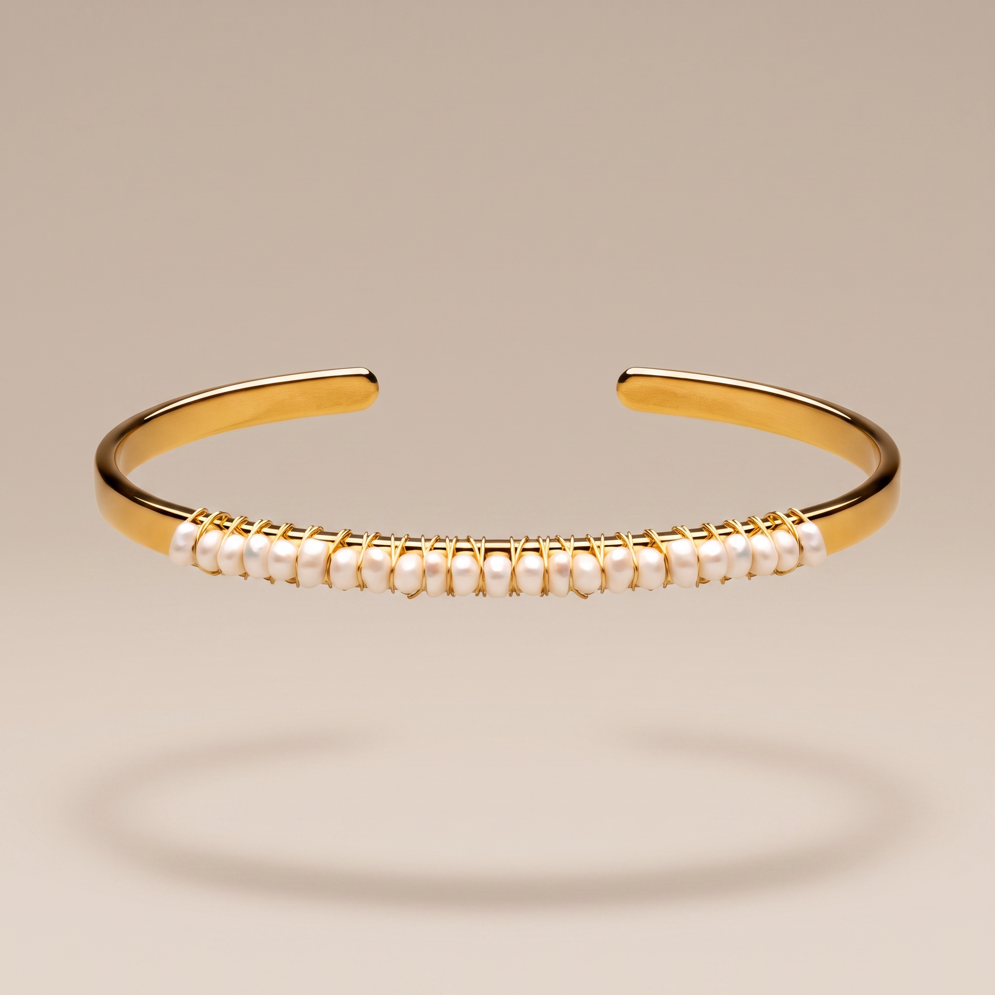 Asea Pearly Cuff Bracelet — front view