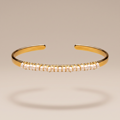 Asea Pearly Cuff Bracelet — front view