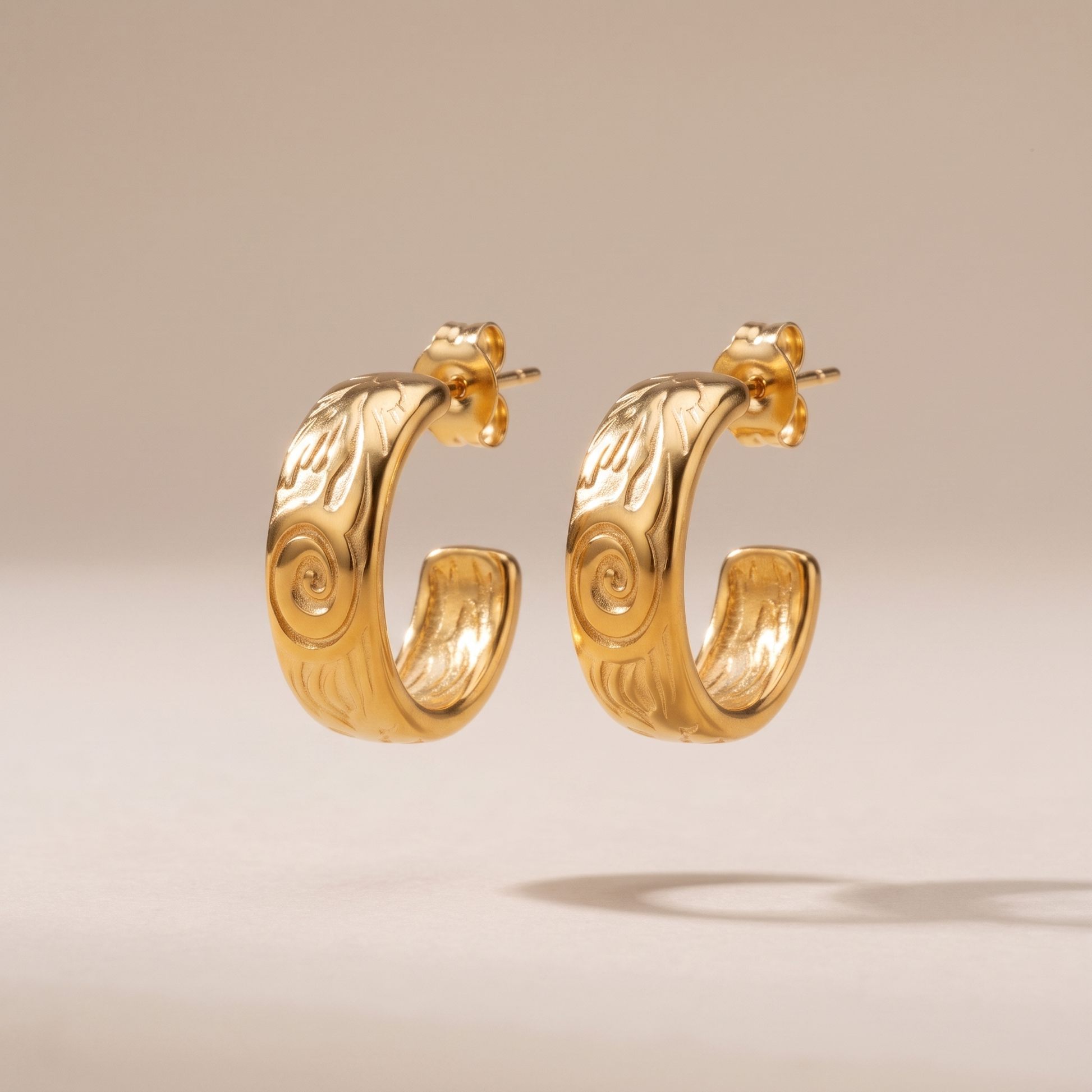 Asea Bloom Floral Half-Hoops — front view