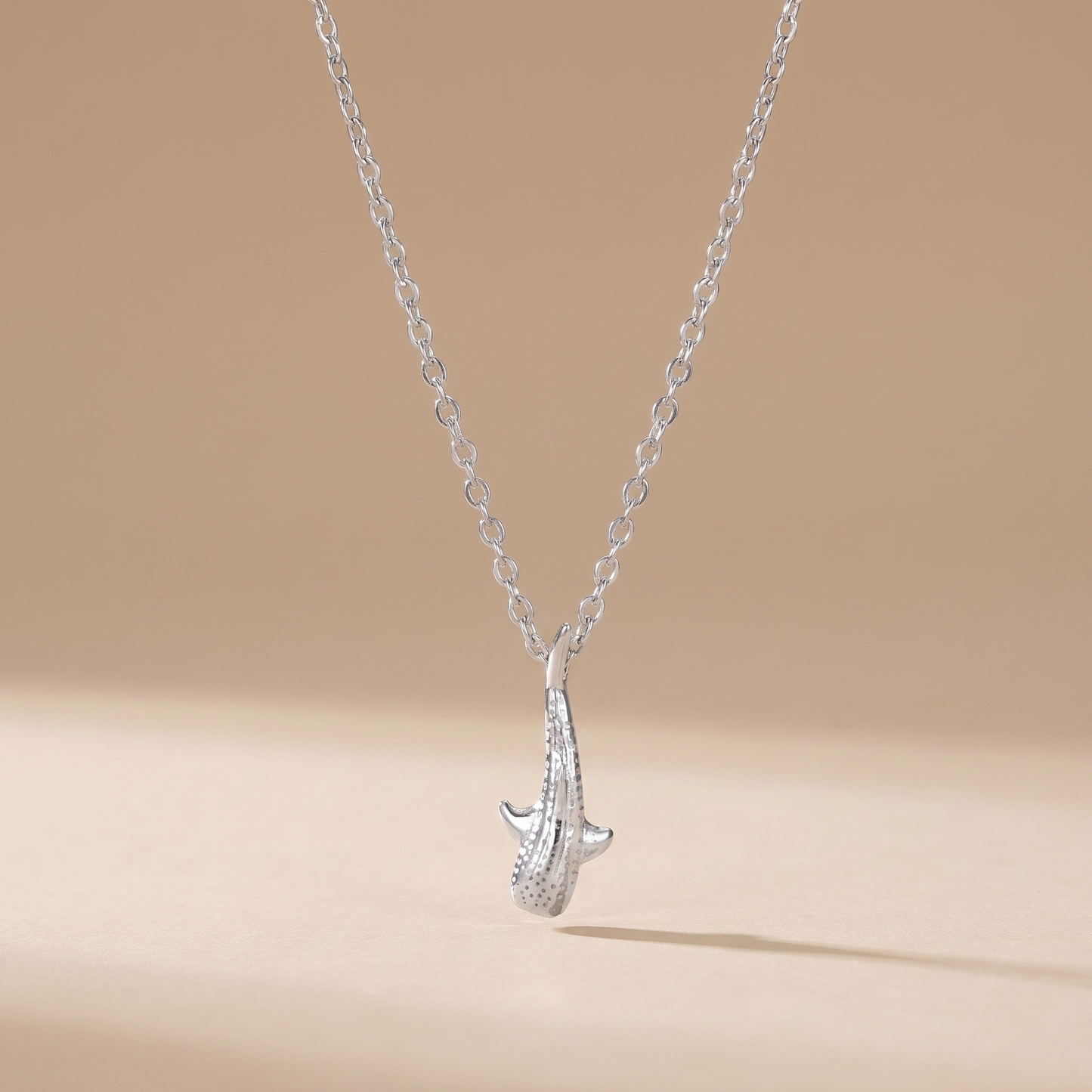 Asea Whale Shark Pendant Necklace — Silver Color