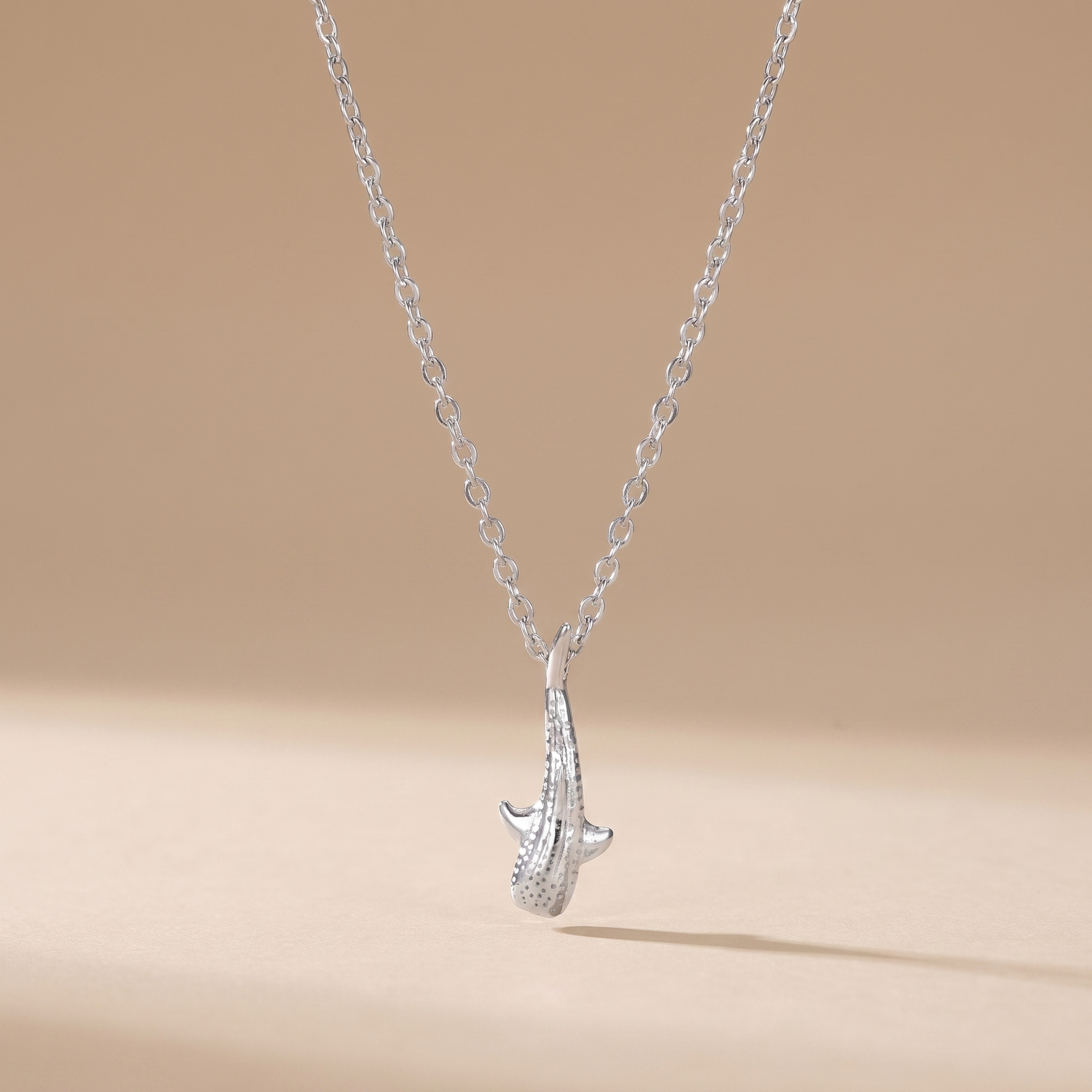 Asea Whale Shark Pendant Necklace — Silver Color