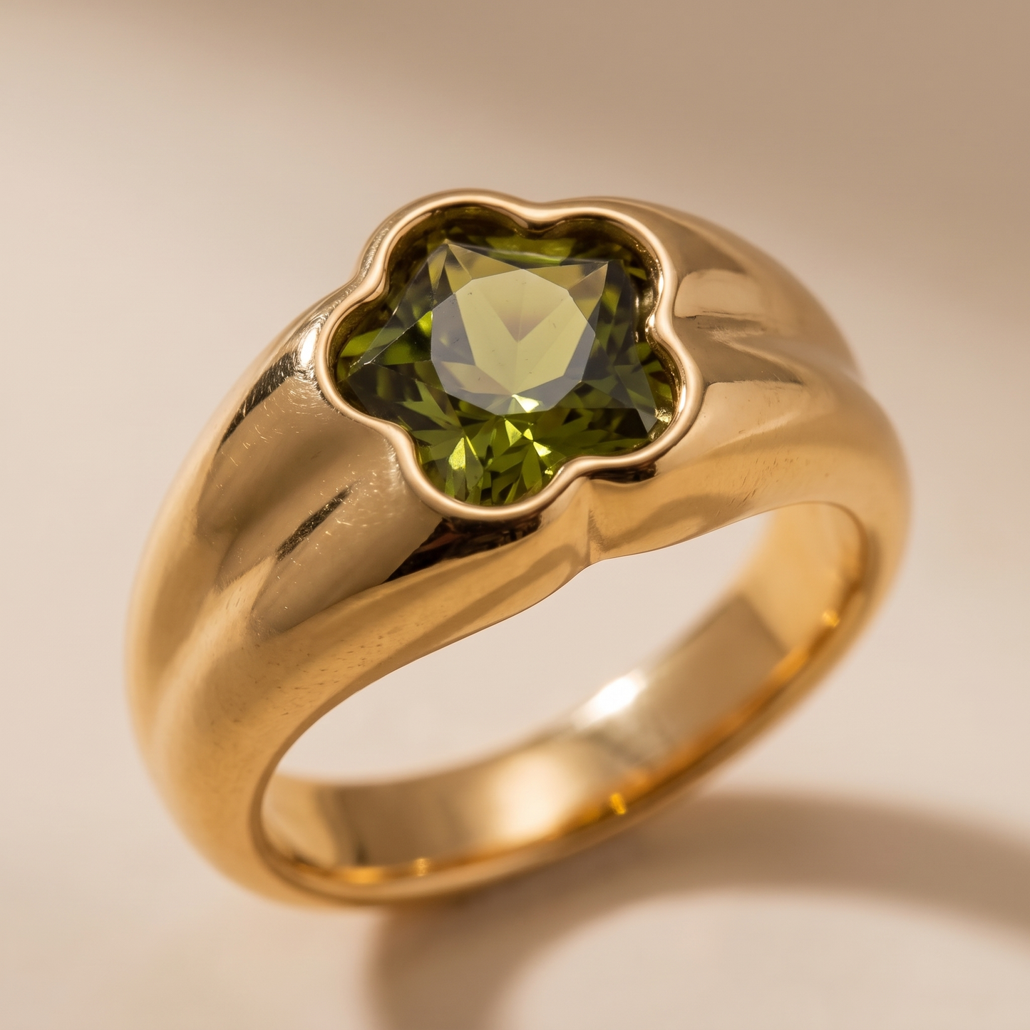 Asea Blossom Zircon Ring — close-up detail