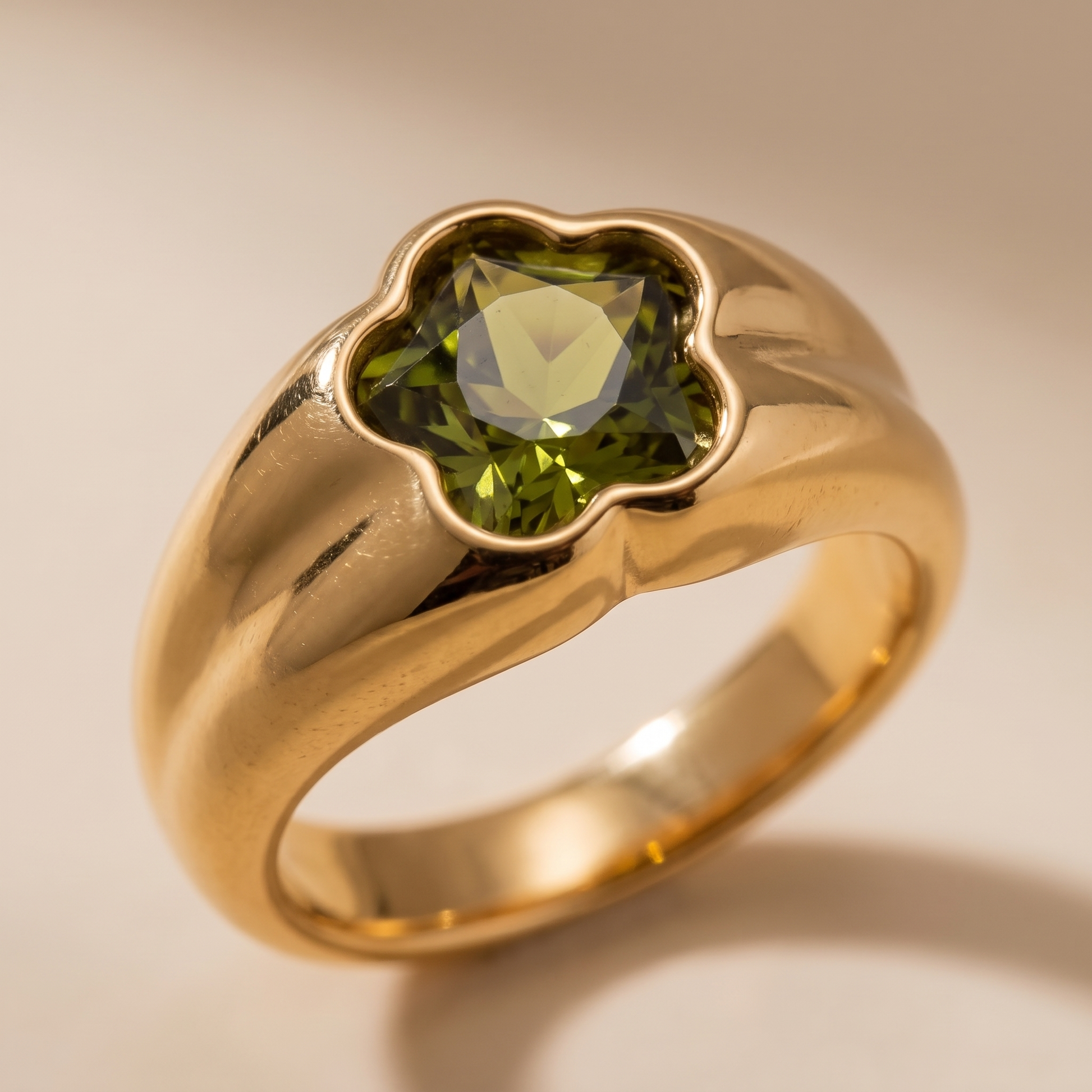 Asea Blossom Zircon Ring — close-up detail
