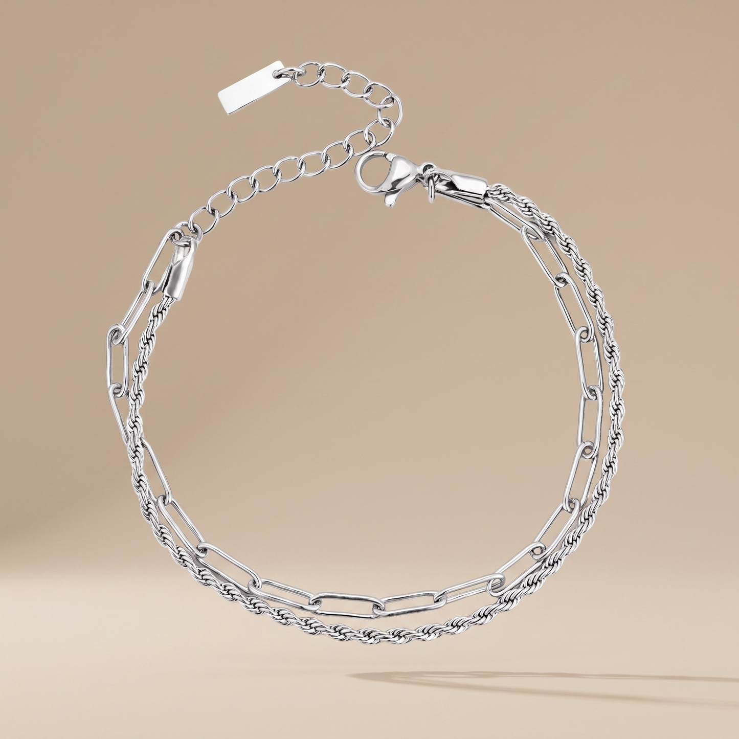 Asea Everyday Layered Chain Bracelet — Silver