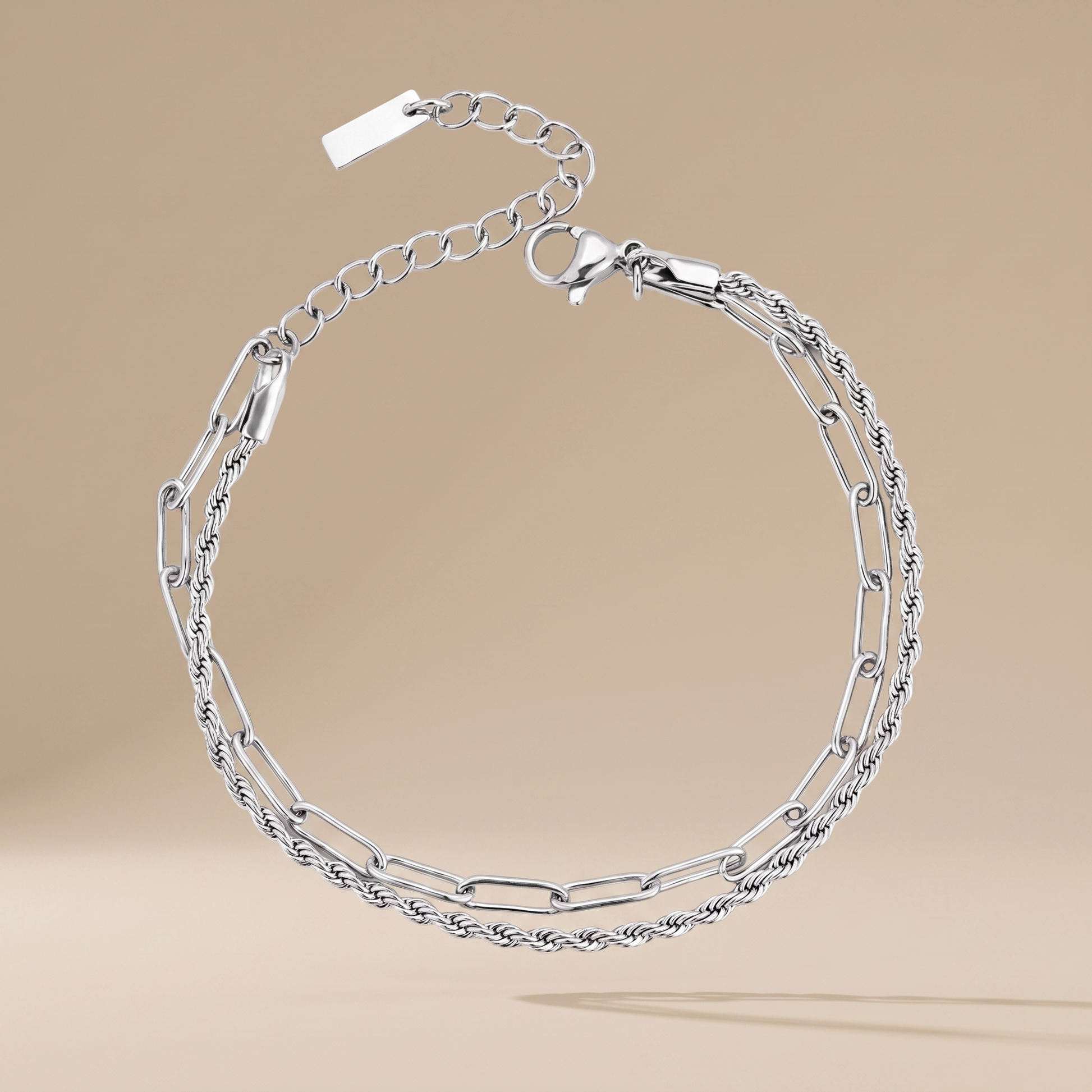Asea Everyday Layered Chain Bracelet — Silver