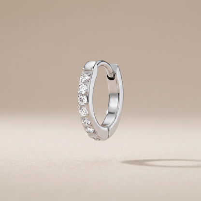 Asea Mini Zircon Gold Hoops — Silver Color