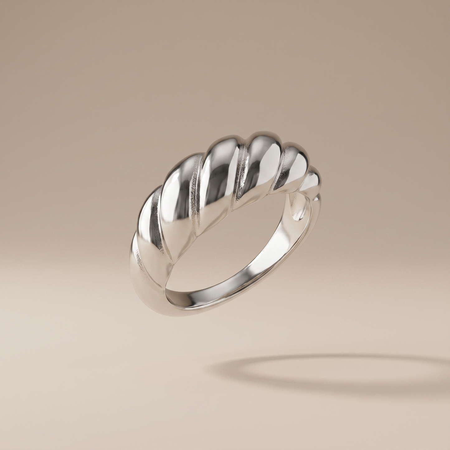 Asea Parisian Croissant Ring — Silver Color