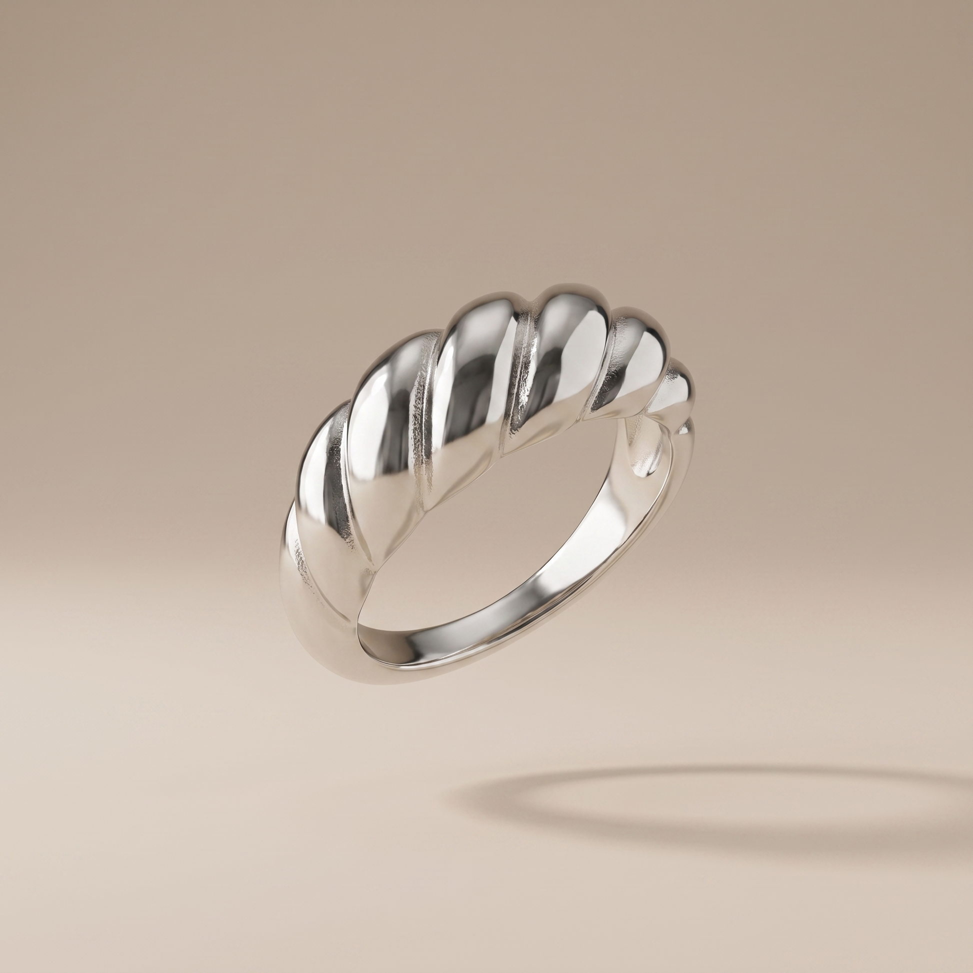 Asea Parisian Croissant Ring — Silver Color