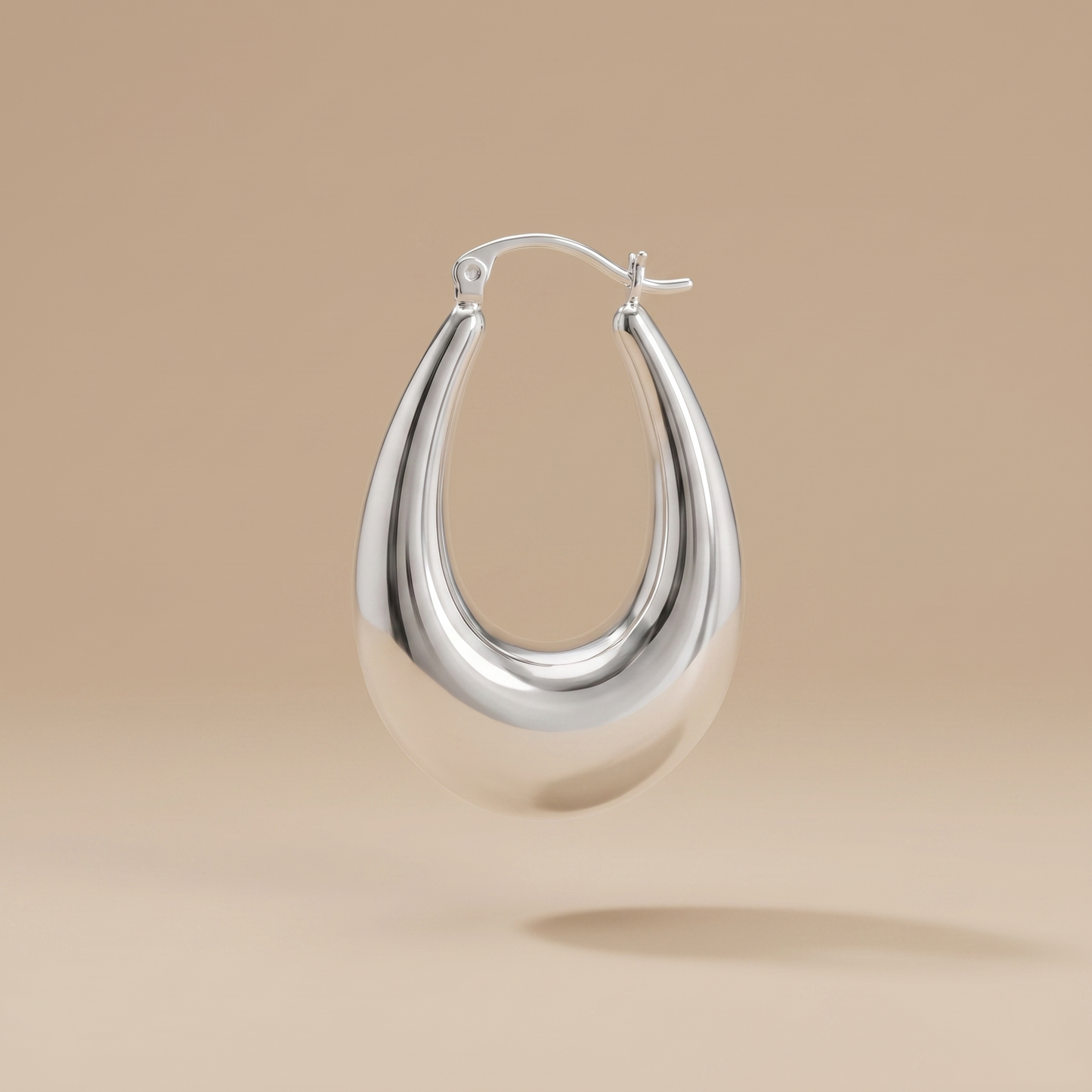 Asea Golden Drop Earrings — Silver Color