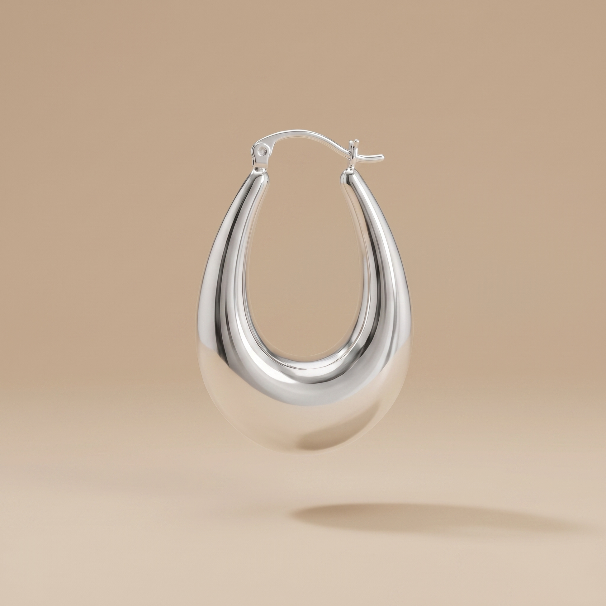 Asea Golden Drop Earrings — Silver Color