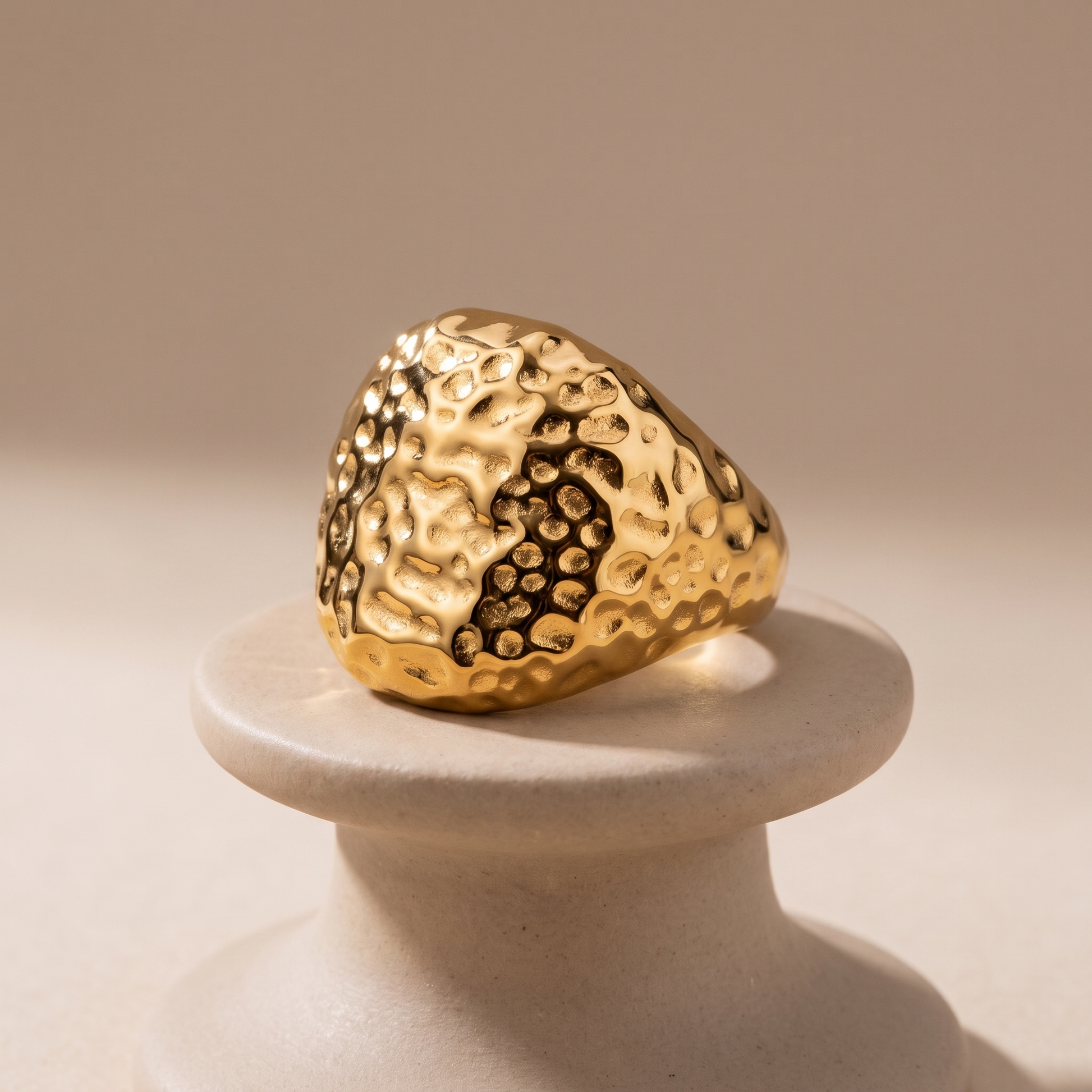 Asea Molten Textured Ring — angle