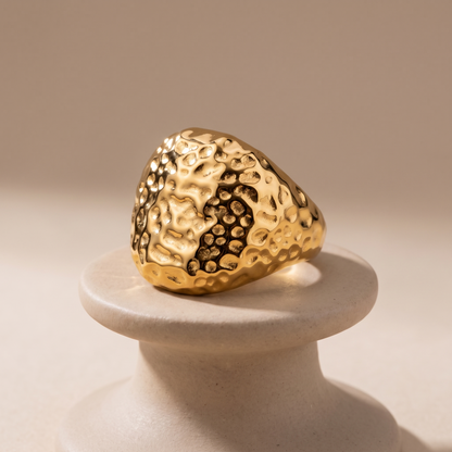 Asea Molten Textured Ring — angle