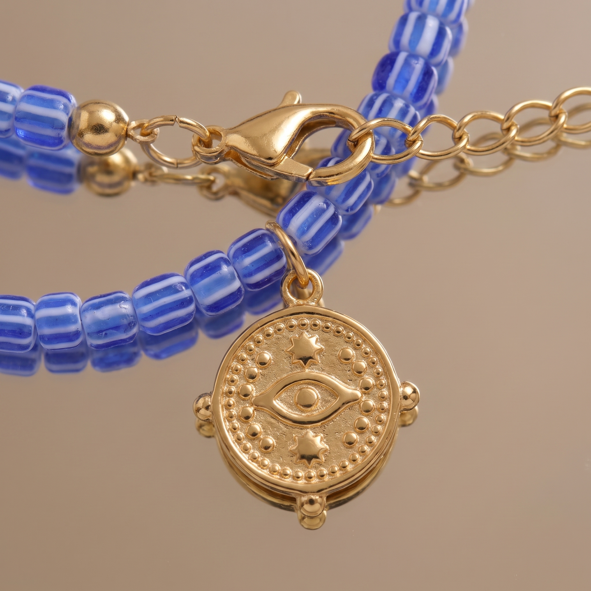 Asea Talia Beaded Greek Choker — close-up detail
