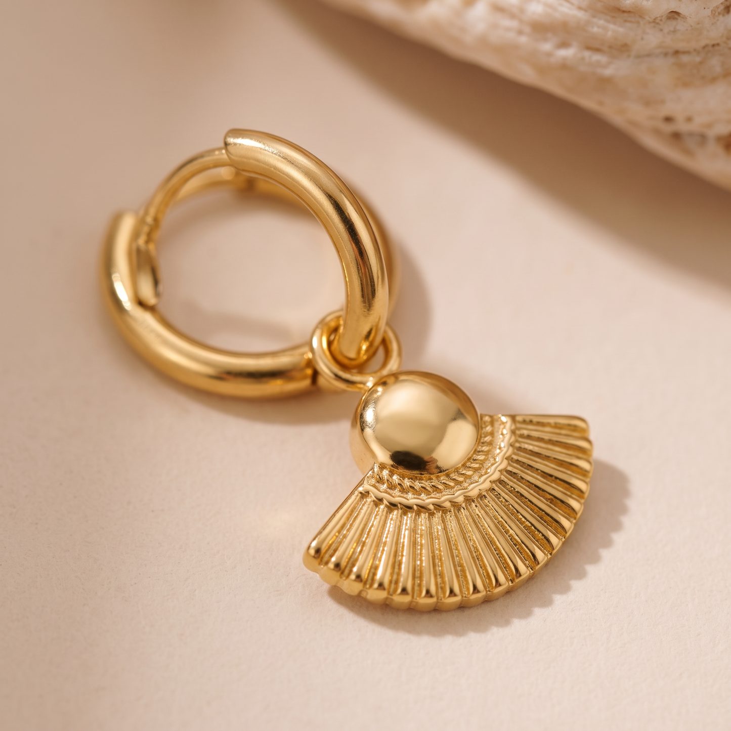 Asea Bohemian Gold Hoops — close-up detail