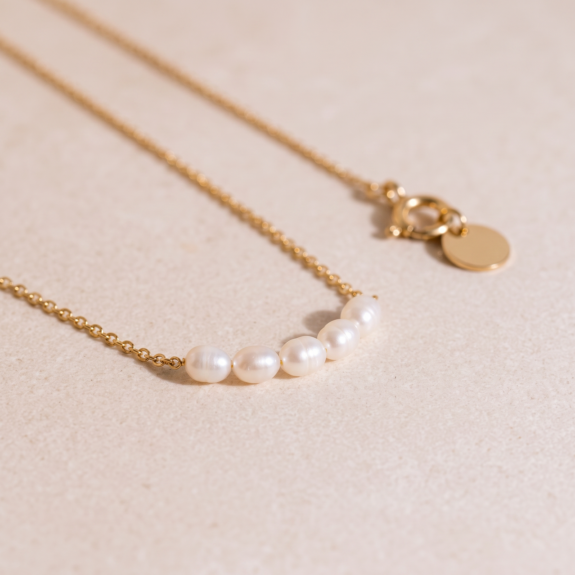 Asea Fine Freshwater Pearl Necklace — close-up detail