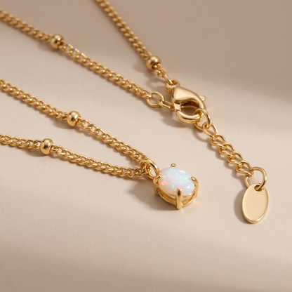 Asea Opal Glow Necklace — close-up detail