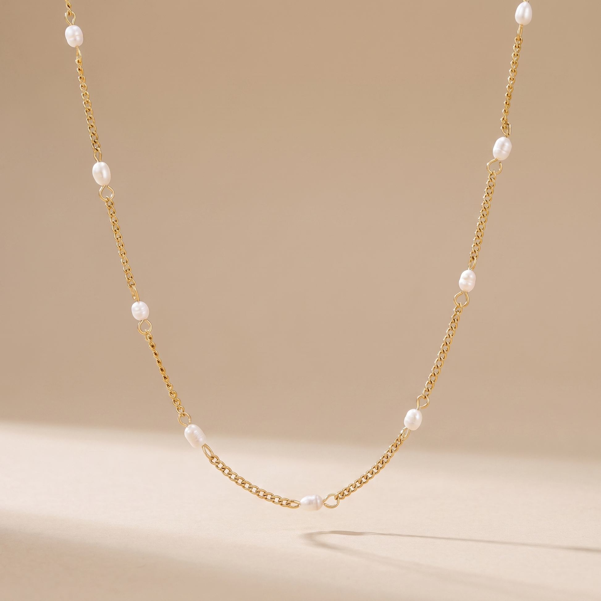 Asea Petite Gold Pearl Choker — front view