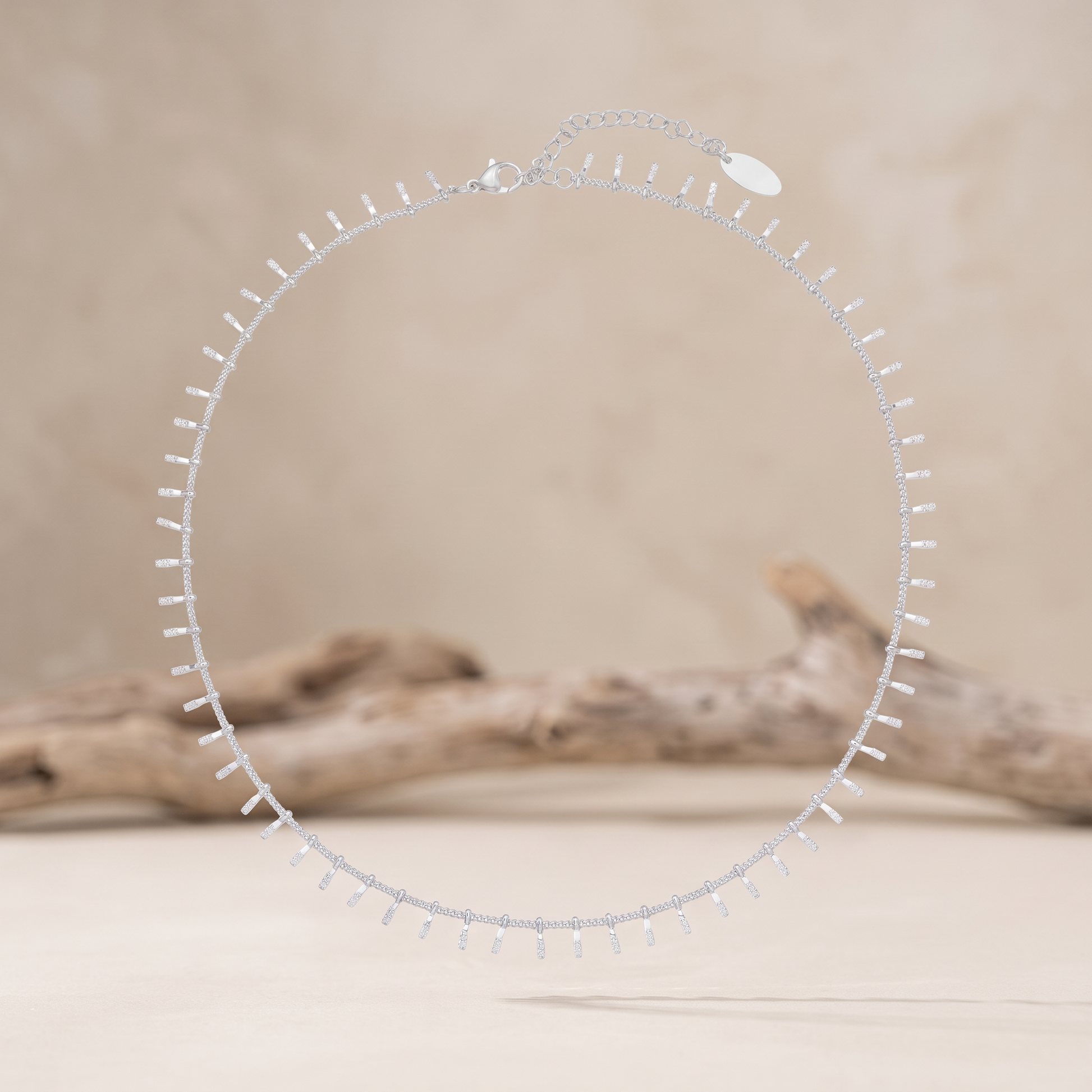 Asea Salema Minimalist Choker — Silver Color
