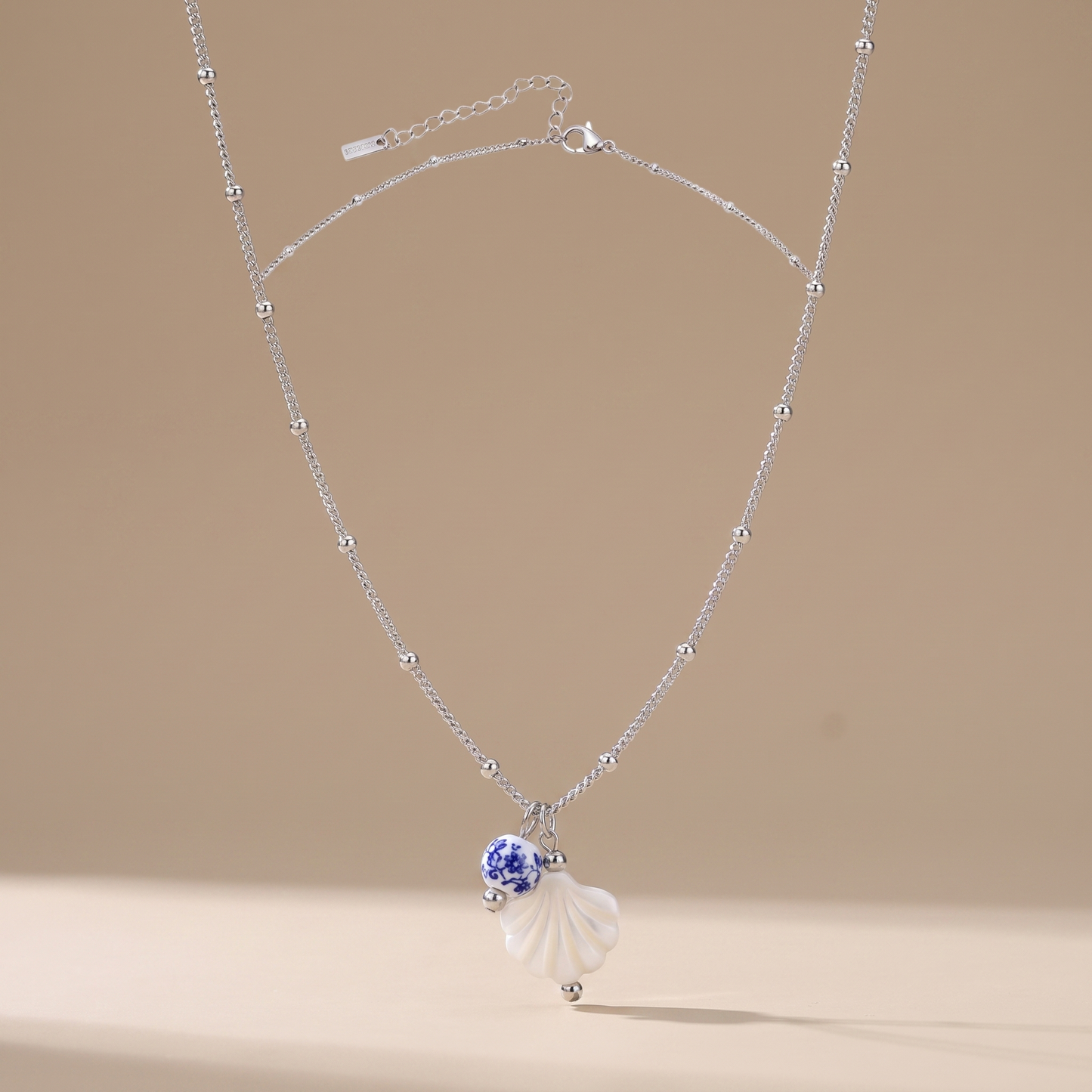Asea Cabrera Shell Necklace — Silver Color