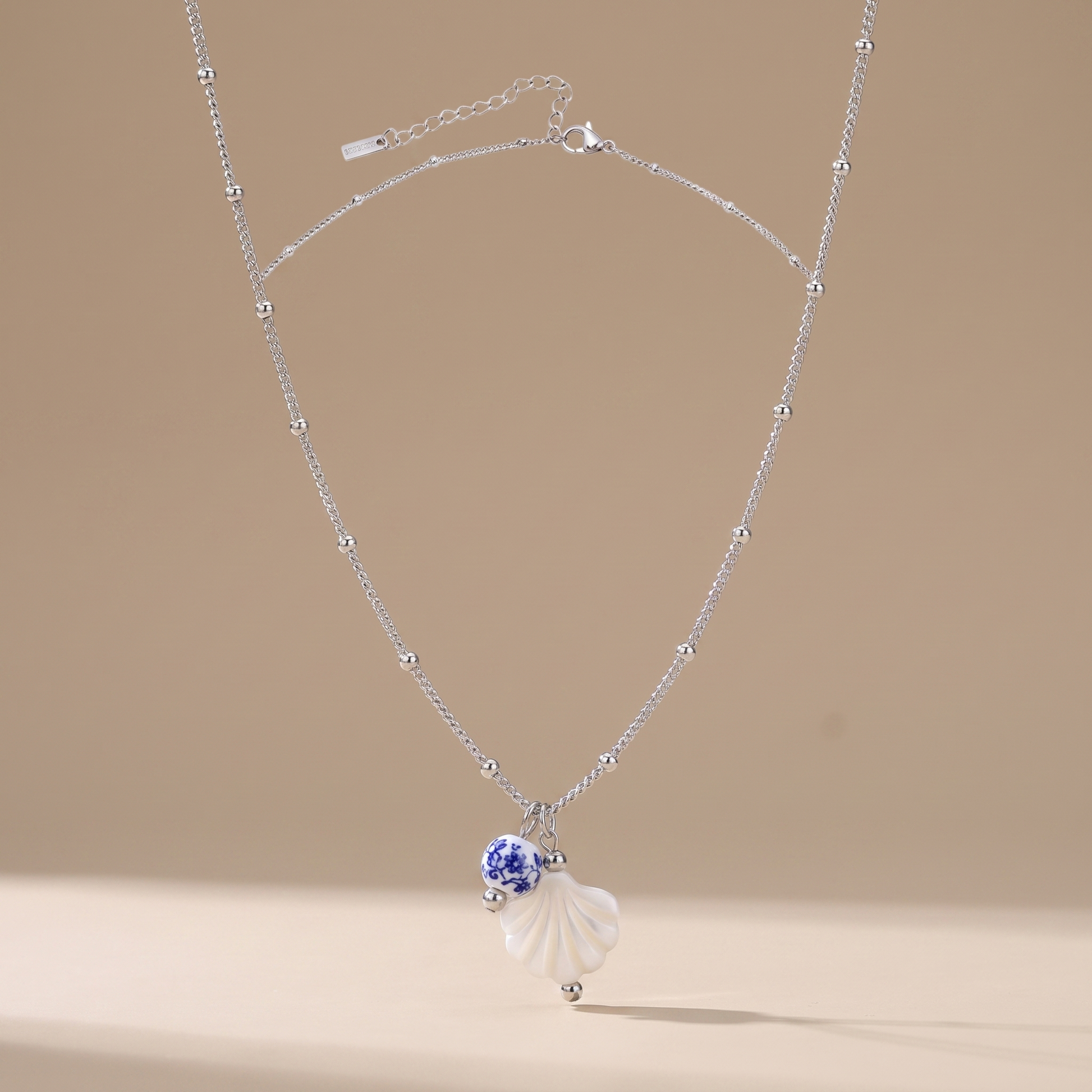 Asea Cabrera Shell Necklace — Silver Color