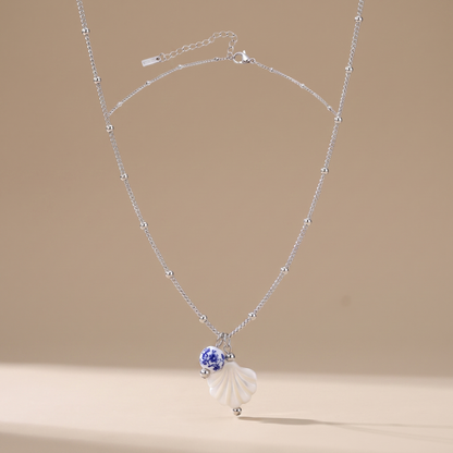 Asea Cabrera Shell Necklace — Silver Color