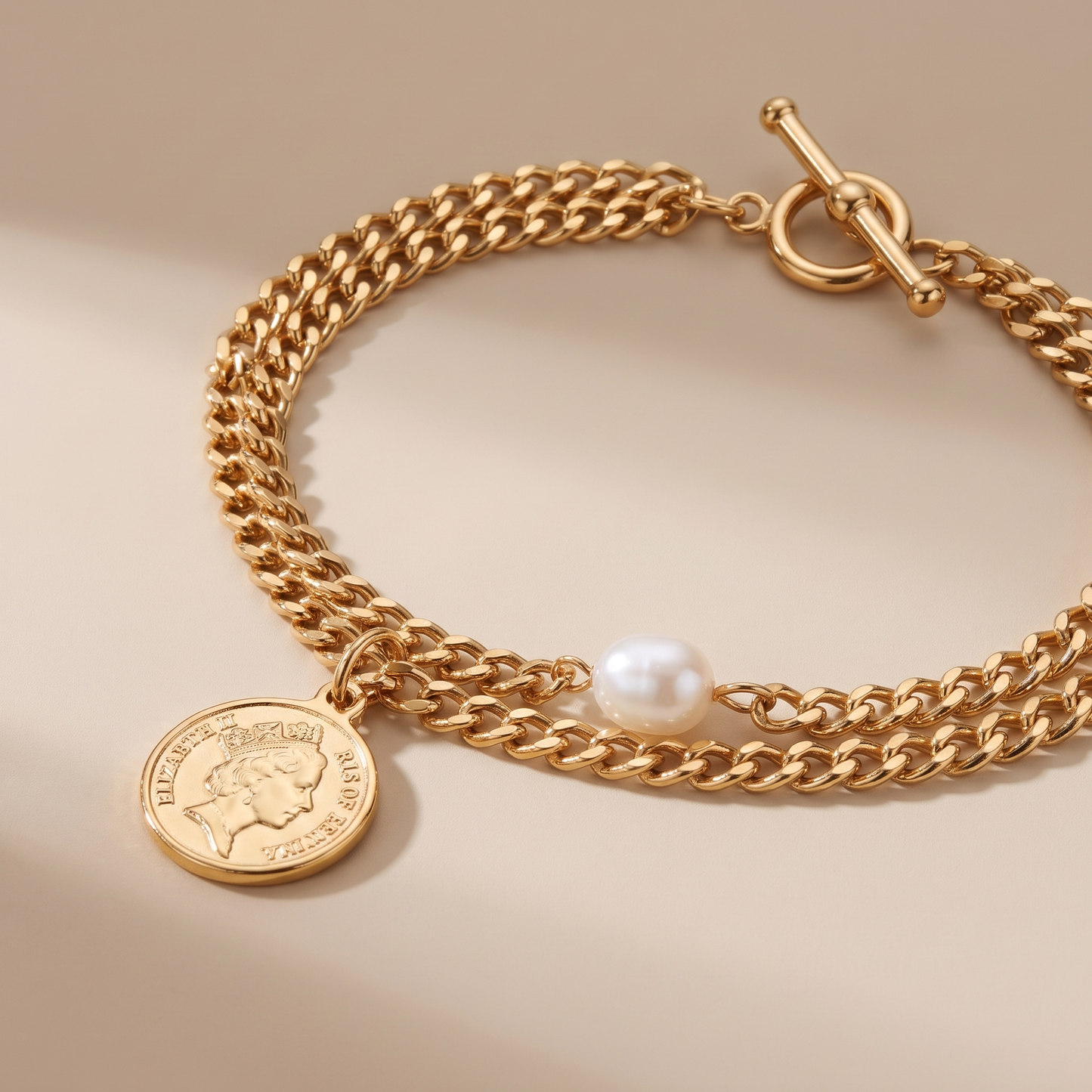 Asea Duchess Coin Bracelet — close-up detail