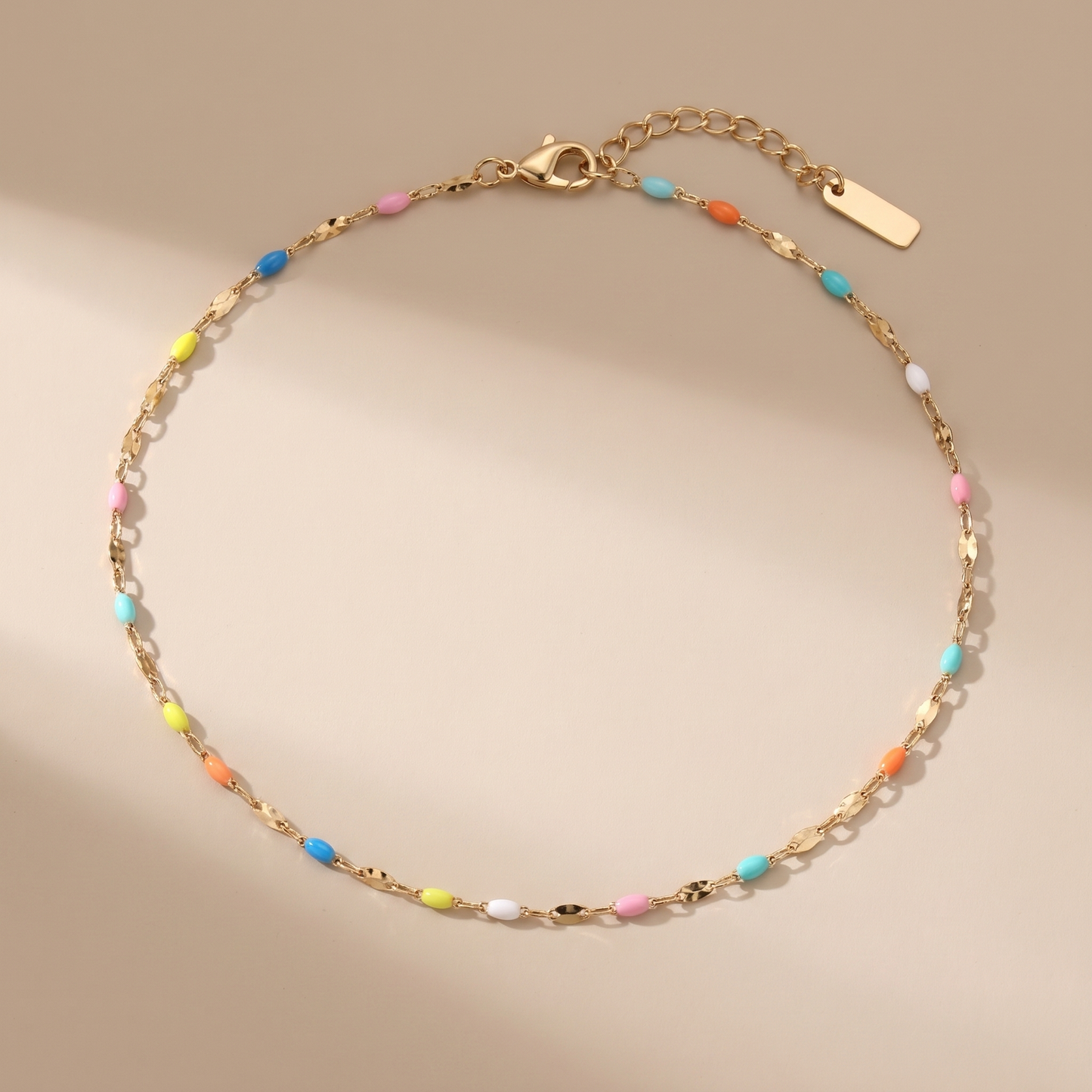 Asea Dainty Rainbow Choker — front view