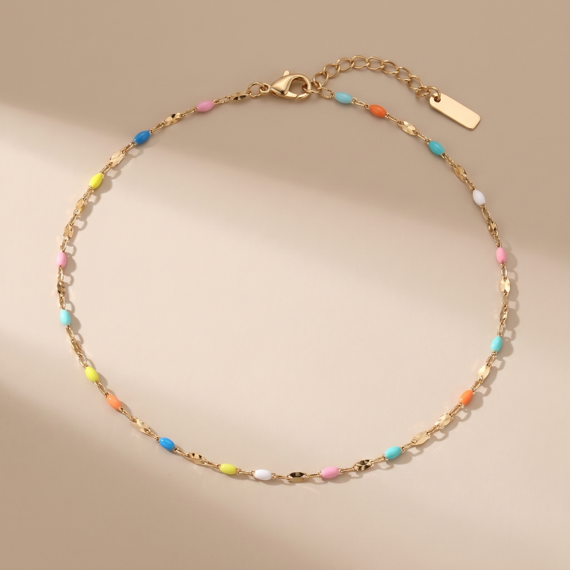 Asea Dainty Rainbow Choker — front view