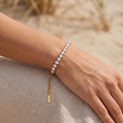 Asea Statement Tennis Bracelet — worn by model