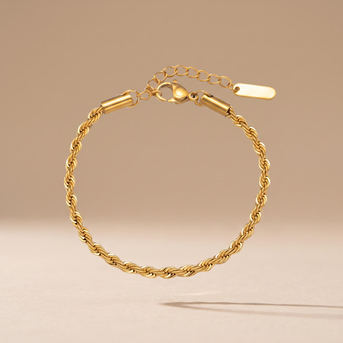 Asea Sagres Twisted Rope Anklet — front view