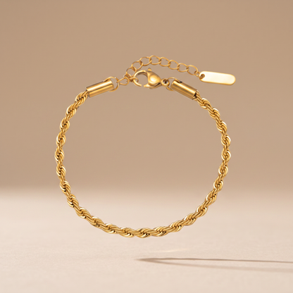 Asea Sagres Twisted Rope Anklet — front view