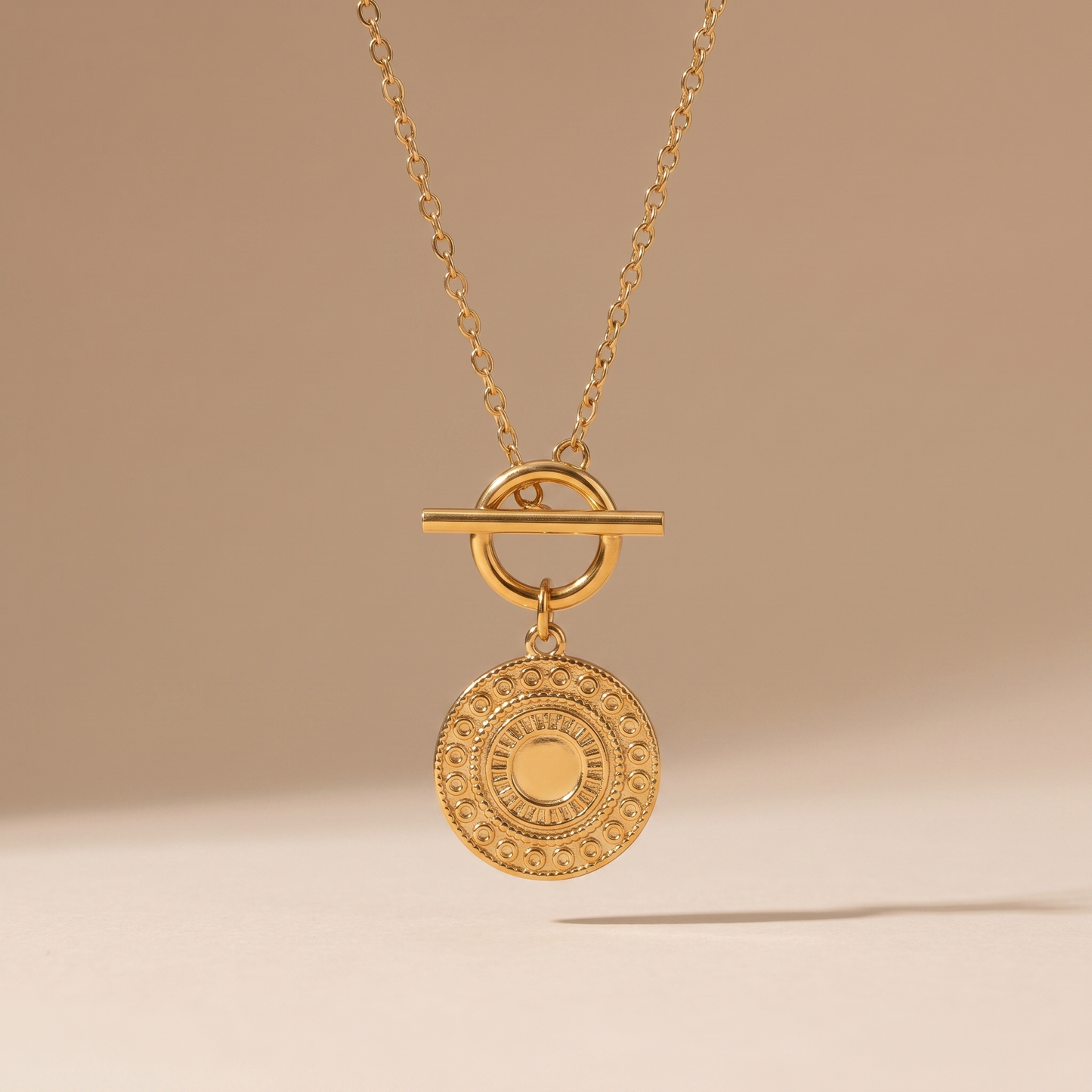 Asea Daybreak Coin Necklace — front view