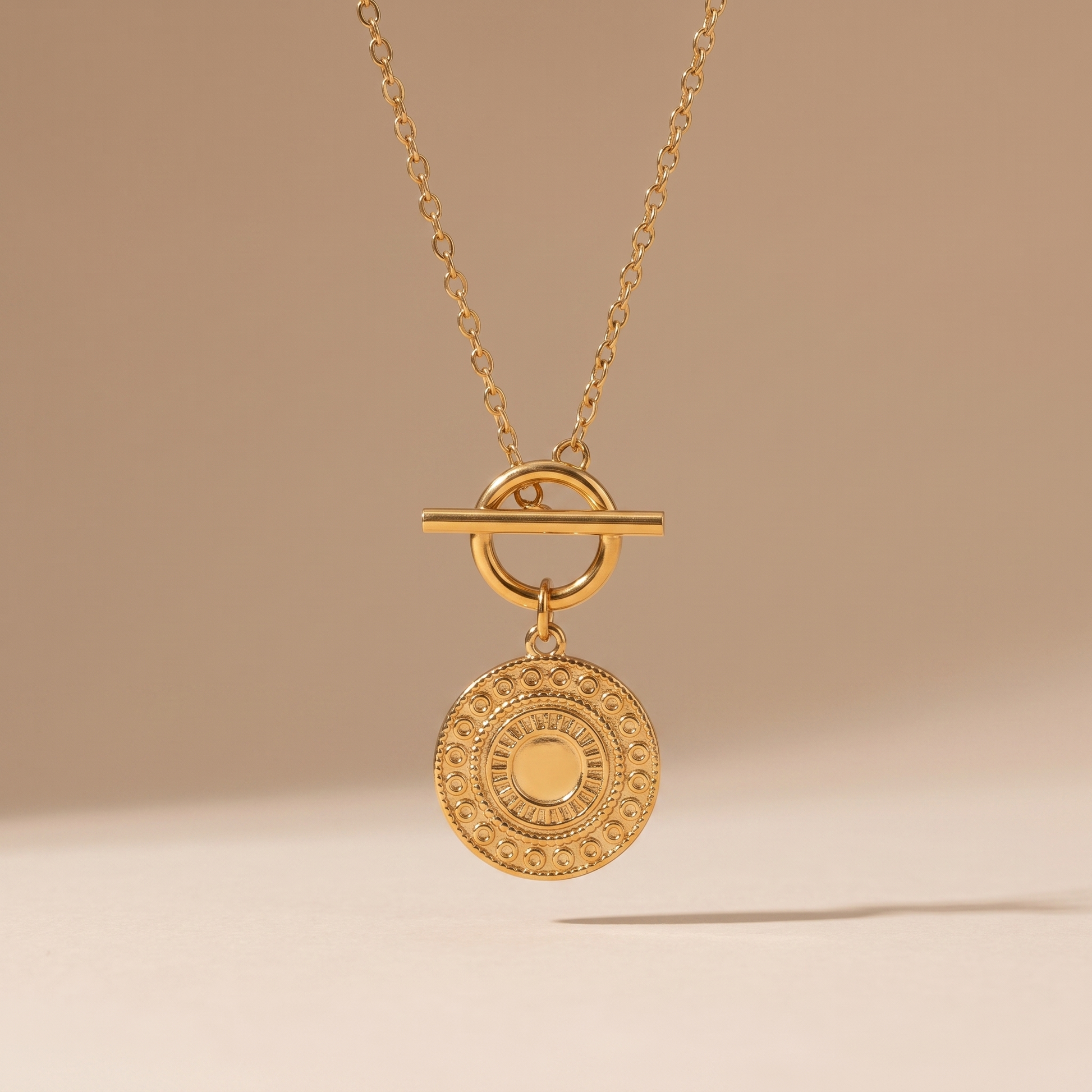 Asea Daybreak Coin Necklace — front view