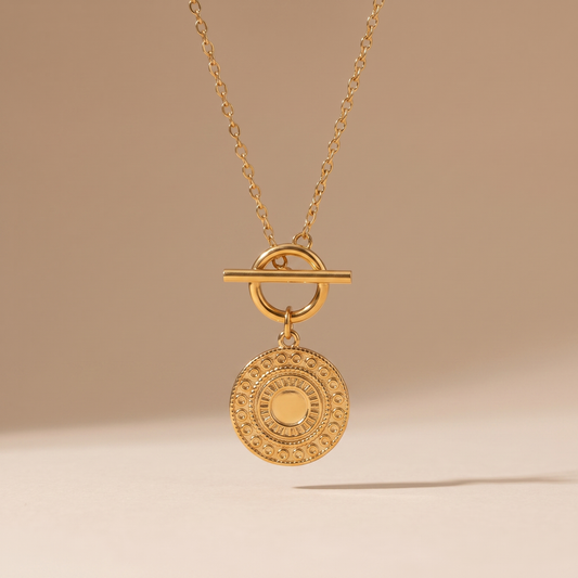 Asea Daybreak Coin Necklace — front view