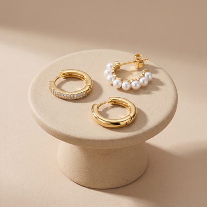 Asea Daily Earrings Trio Set — angle