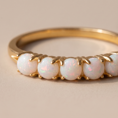 Asea Dainty Opal Band — close-up detail