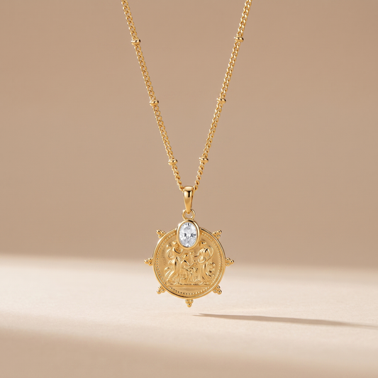 Asea Nerea Medallion Pendant Necklace — front view