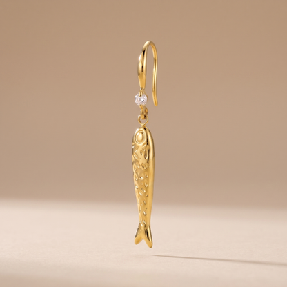 Asea Lucky Fish Drop Earrings — front view
