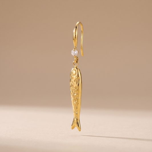 Asea Lucky Fish Drop Earrings — front view
