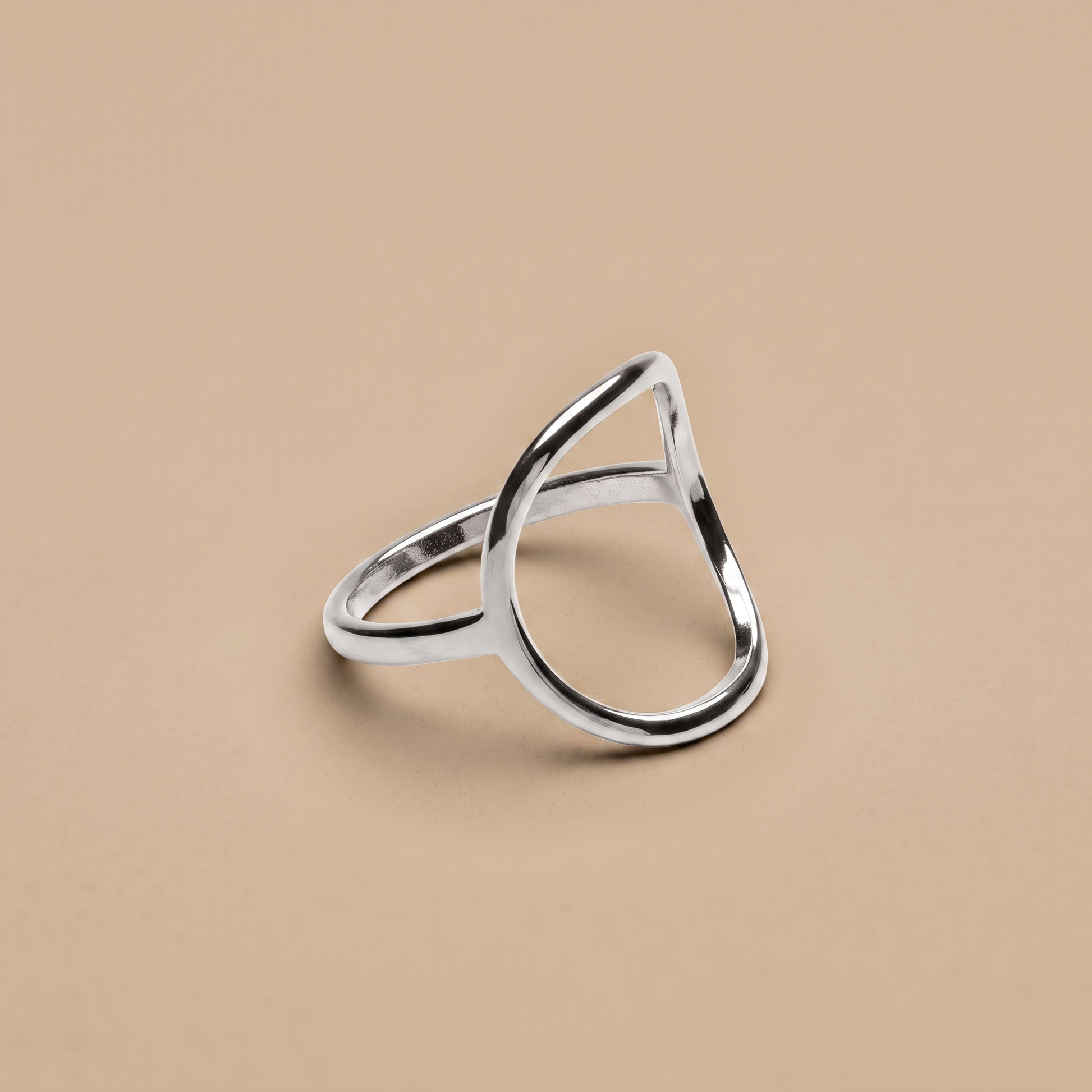 Asea Ensenada Gold Oval Ring — Silver Color