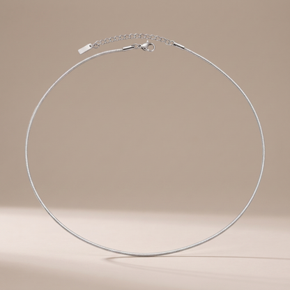Asea Sleek Fine Chain Choker — Silver color