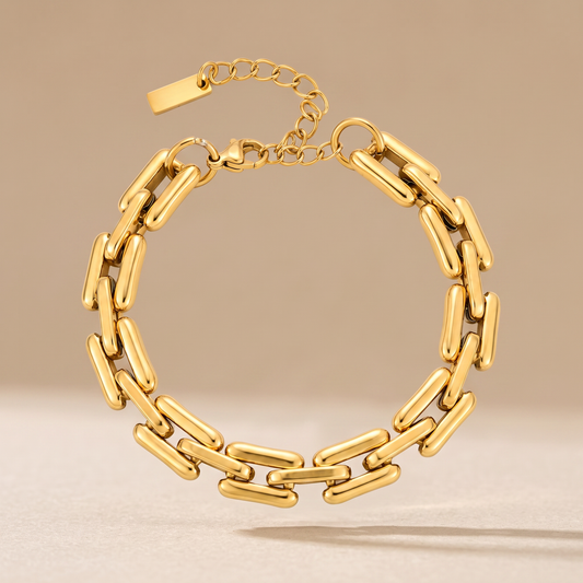 Asea Bold Link Chain Bracelet — front view