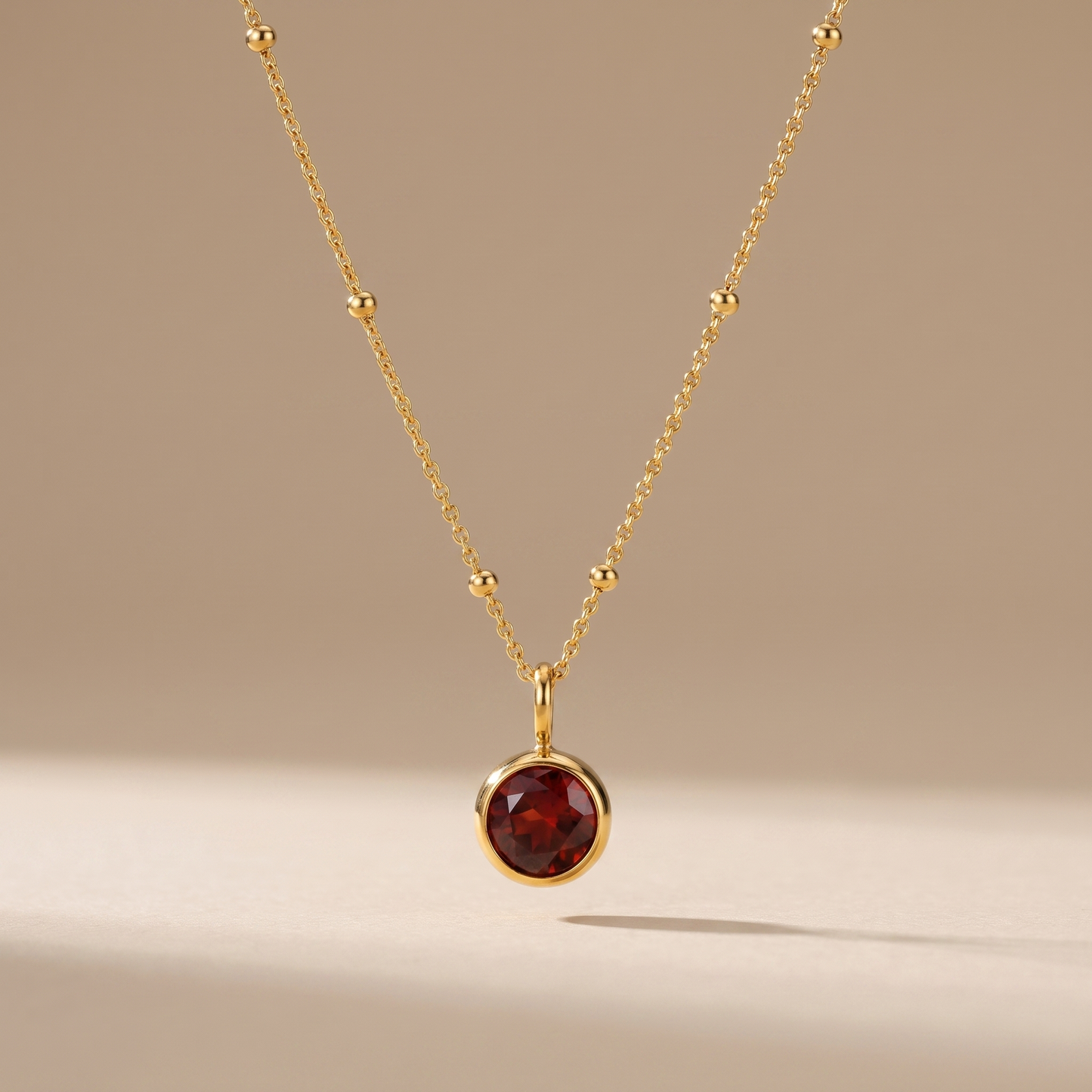 Asea Birthstone Pendant Necklace — front view